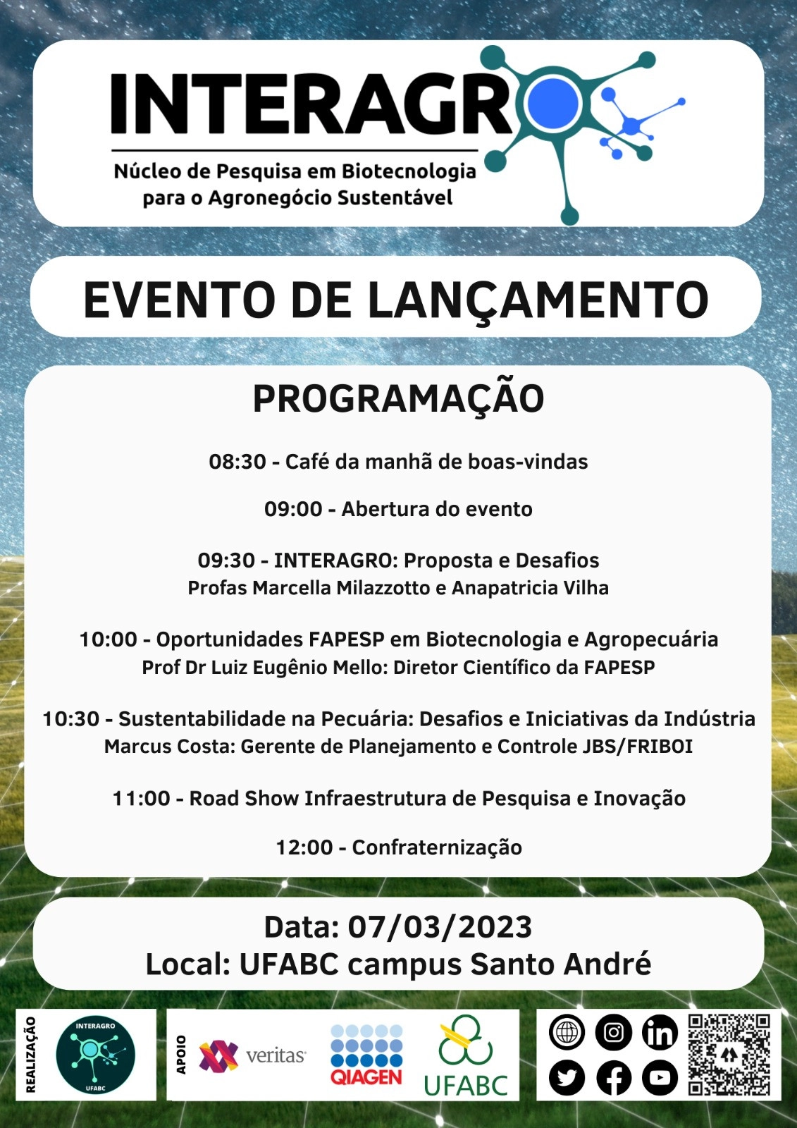 [Convite] Evento De Lançamento: INTERAGRO - UFABC - Pró-reitoria De ...